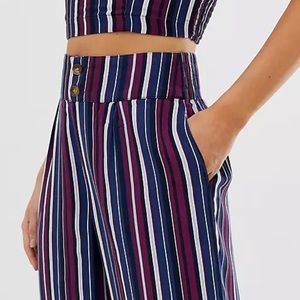 NWOT holister wide leg striped pants